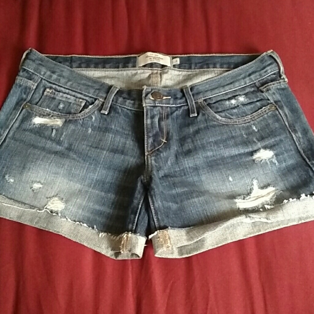 Abercrombie & Fitch Dark Denim Jean Shorts