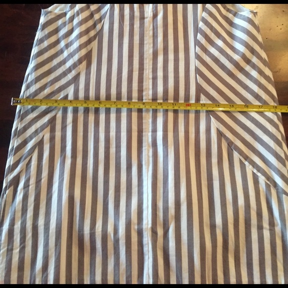 Maeve Gray and White Striped Sleeveless Dress - Picture 4 of 7