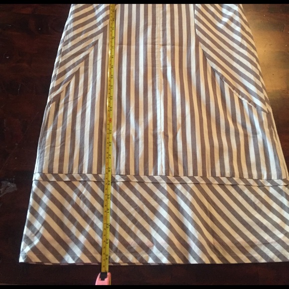 Maeve Gray and White Striped Sleeveless Dress - Picture 6 of 7