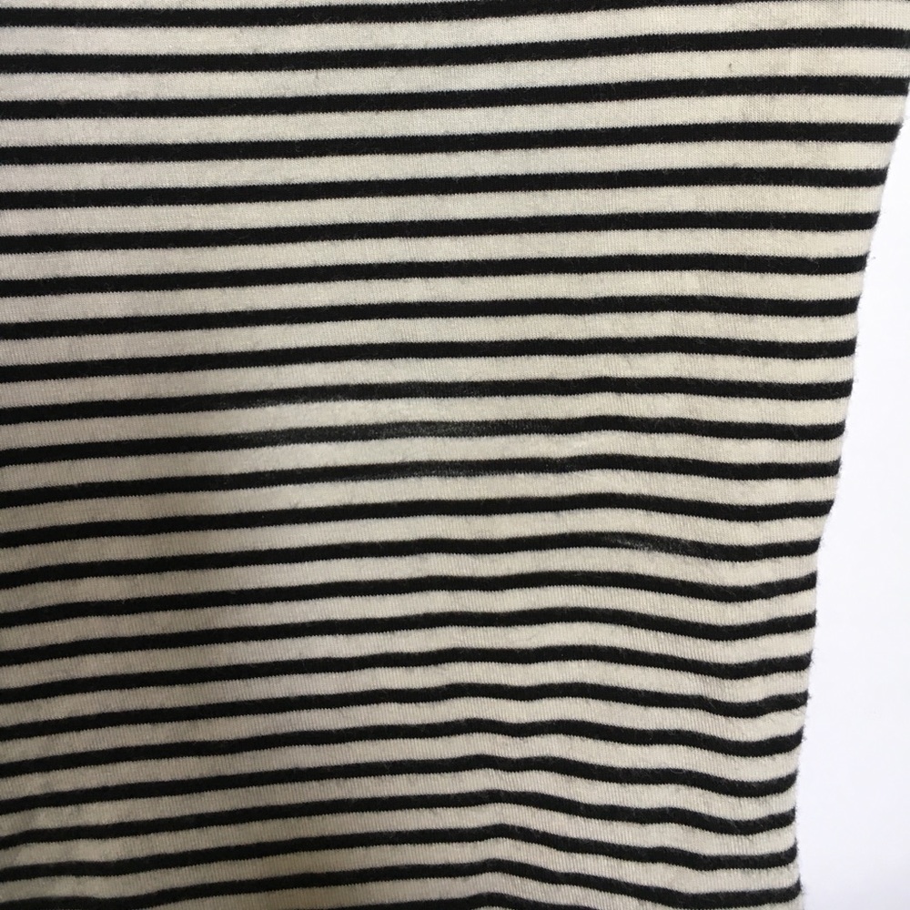 Garage Black and White Striped Vneck Crop Top - Picture 2 of 4