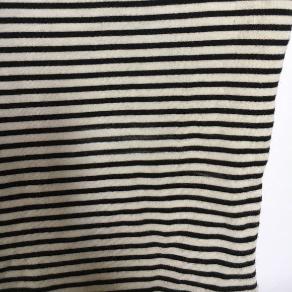 Garage Black and White Striped Vneck Crop Top - Picture 2 of 4