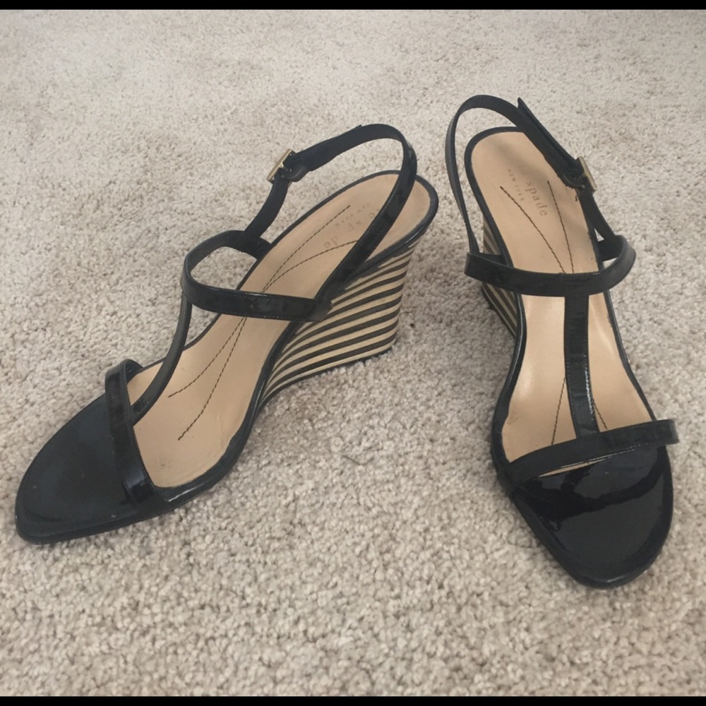 Black Kate Spade wedges