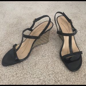 Black Kate Spade wedges
