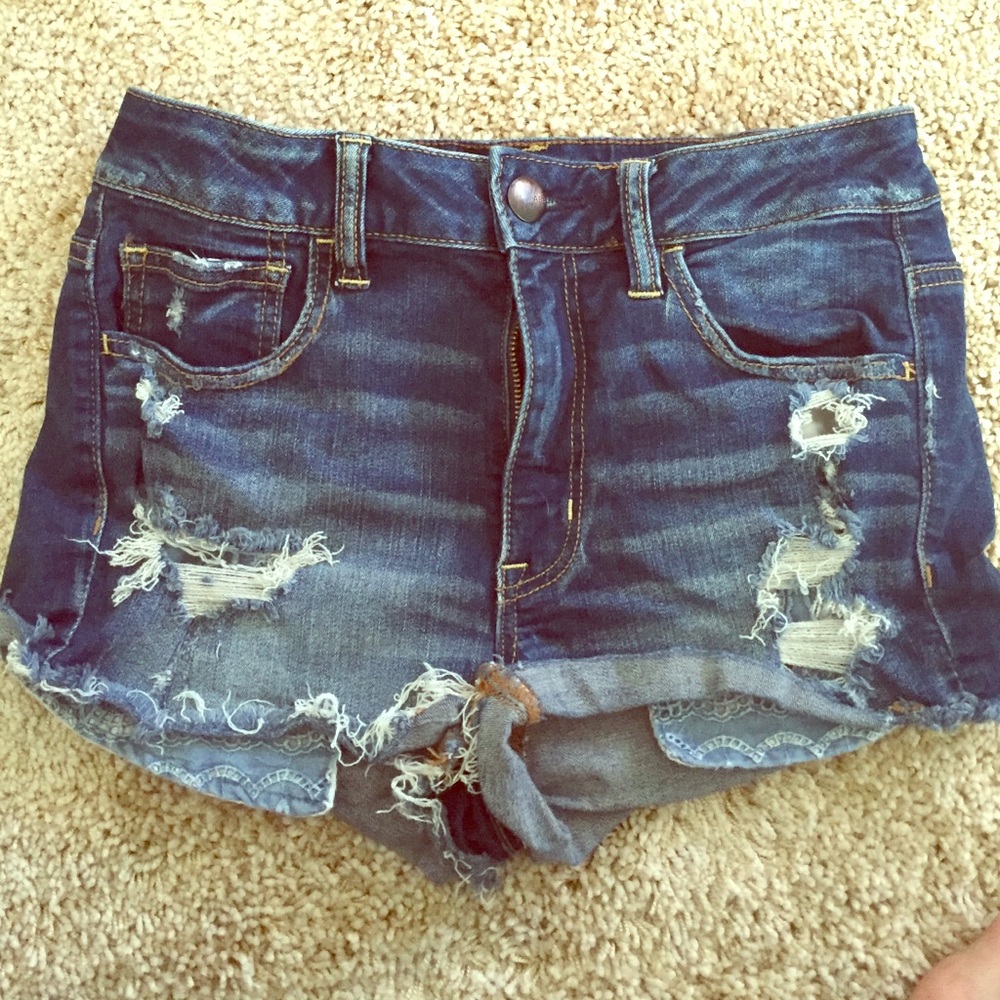 American eagle cutoff denim shorts