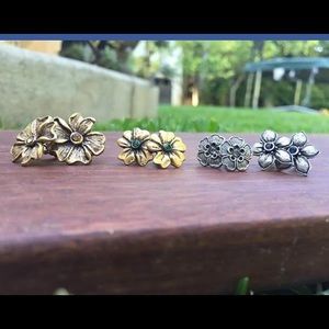 4 flower earrings