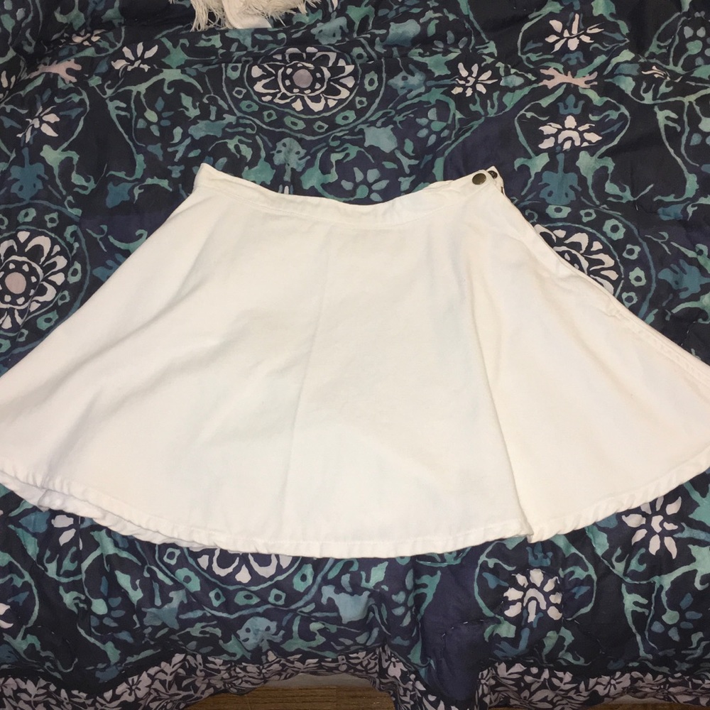 American Apparel White Denim Skirt