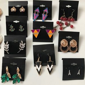 New 10 Piece Earrings Set Beautiful