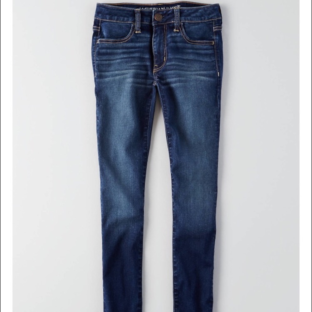 Blue skinny jeans