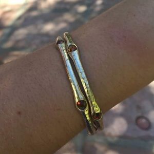 2 gold plated bangles