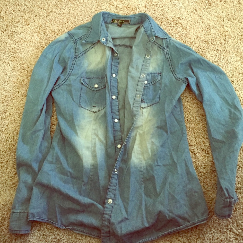 denim button up shirt