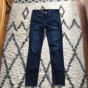 J.Crew denim jeans, frayed cuffs