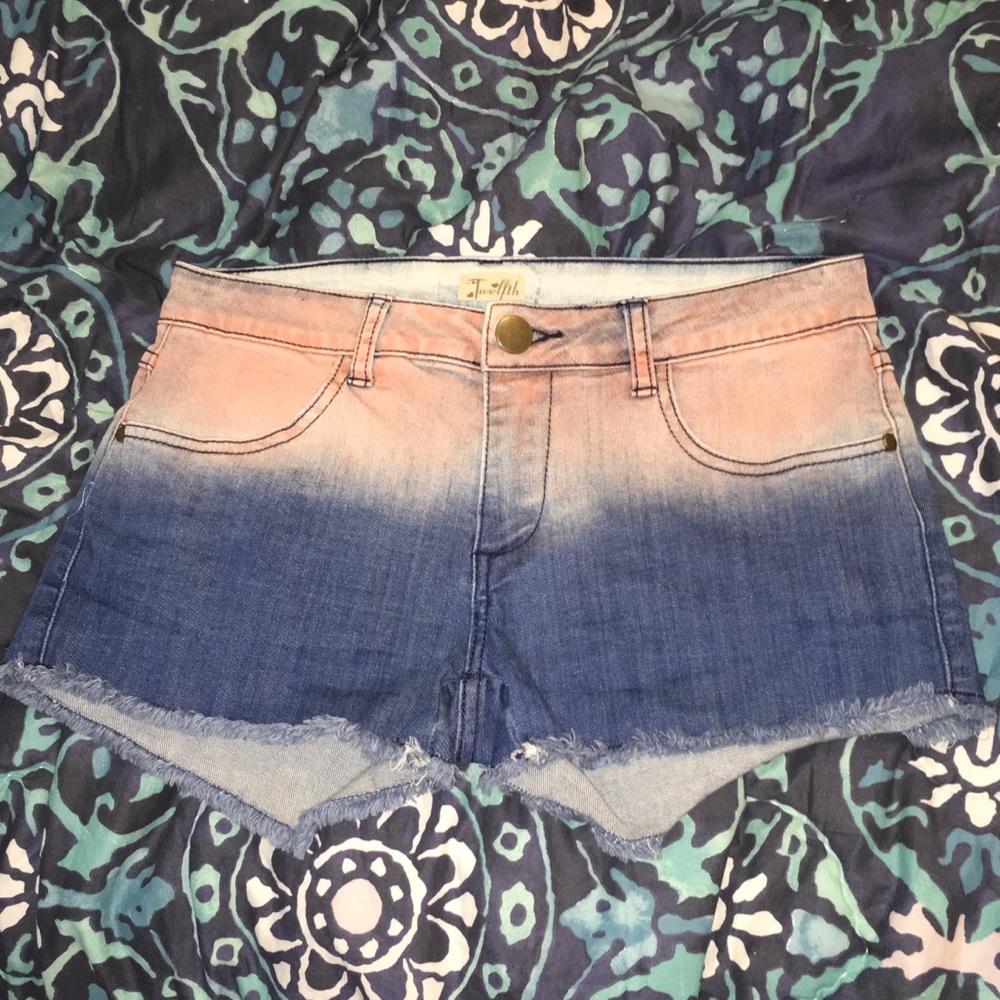 Tie Dye Denim Shorts
