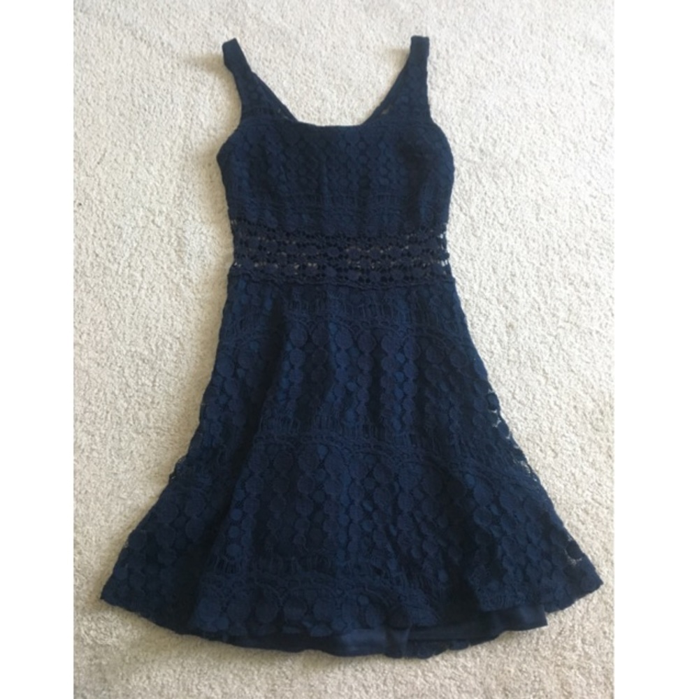 Trixxi navy blue lace casual dress