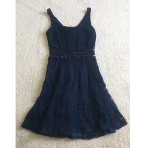 Trixxi navy blue lace casual dress
