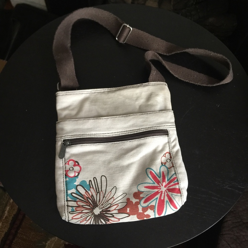 Thirty-One Canvas Shoulder Bag Flower Print