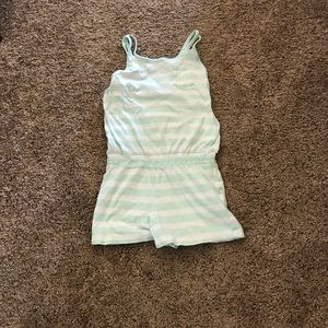 Mint and white romper