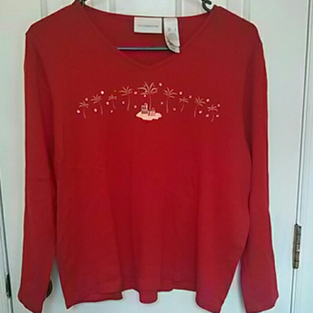 Red Liz Claiborne shirt
