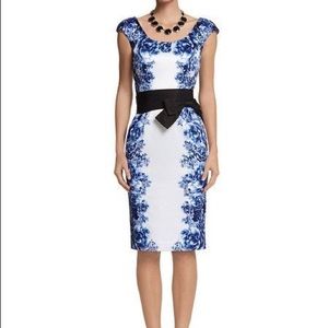 White House Black Market-Blue Floral dress