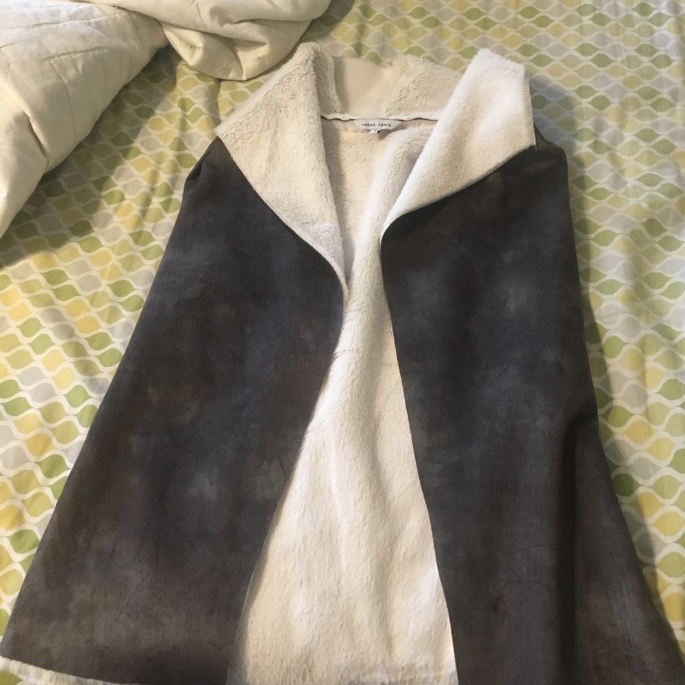 Naked Zebra faux suede vest, size S worn once