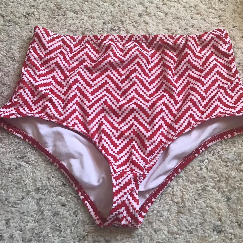High waisted swim bottoms size large