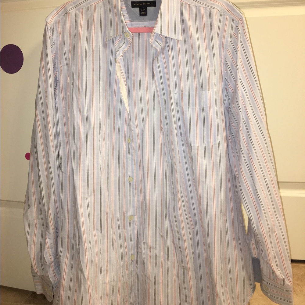 Banana republic striped button up shirt