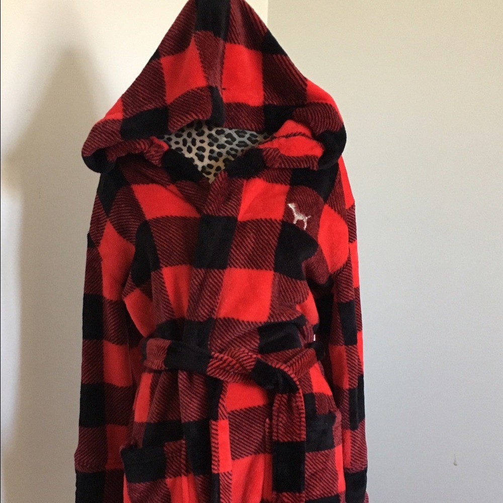 Victoria's Secret Pink black and red robe