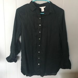 Black button down