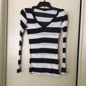 Black and white striped long sleeve