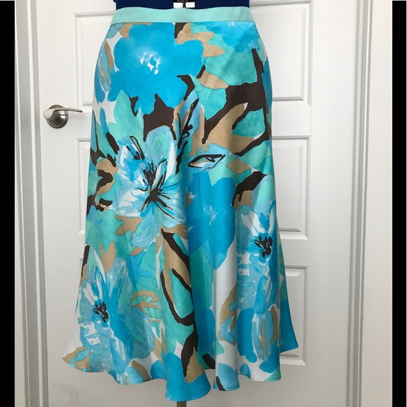 Banana Republic Silk A-line Skirt Sz 8 - Picture 1 of 4