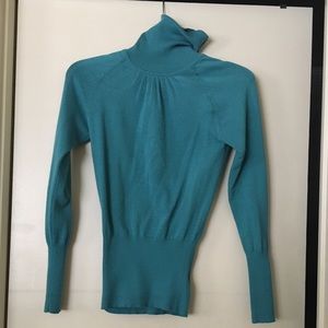 Turquoise turtleneck