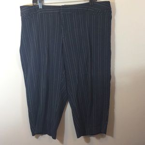 #444 Navy Pinstriped Dress Capris