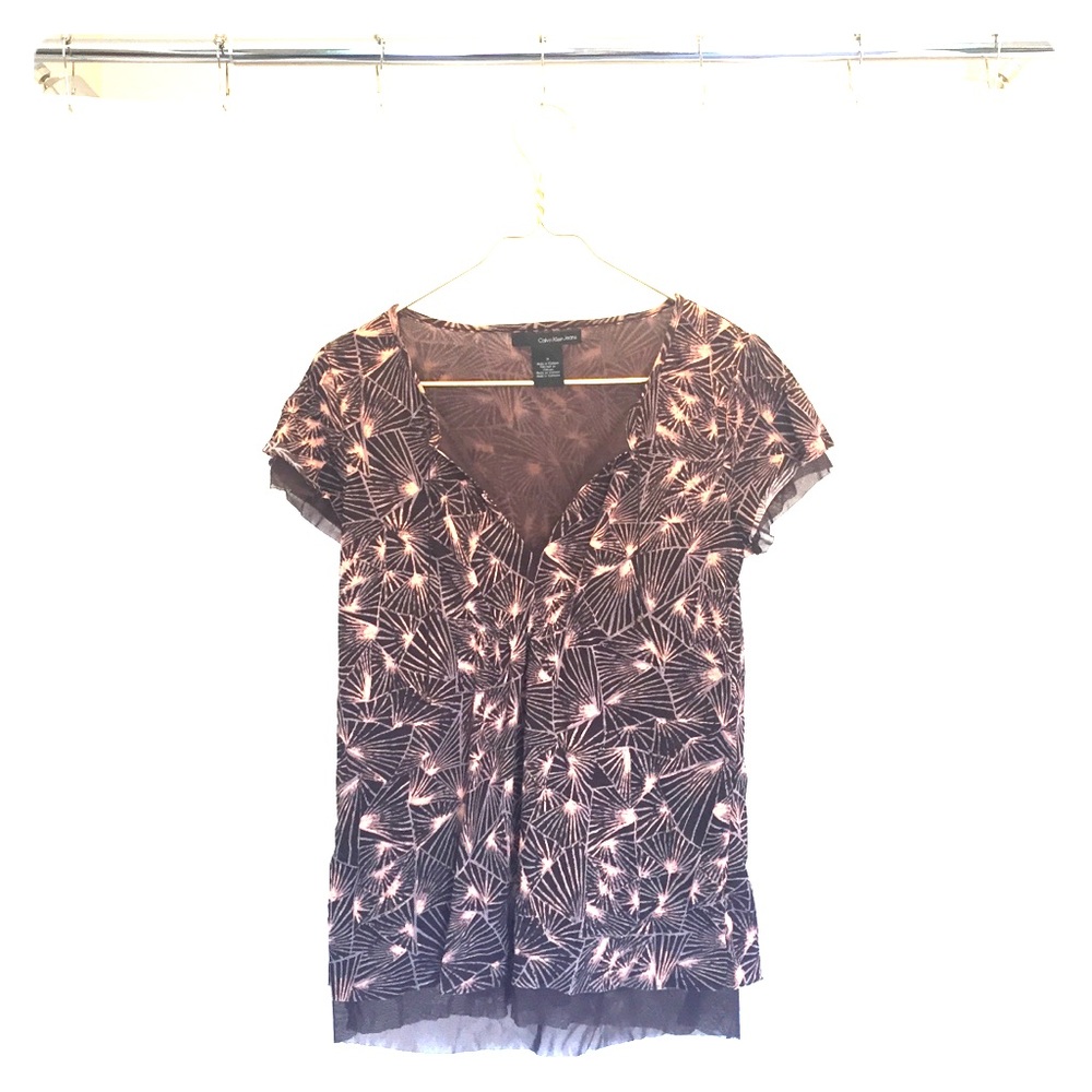 Calvin Klein Jeans Brown & Orange Top