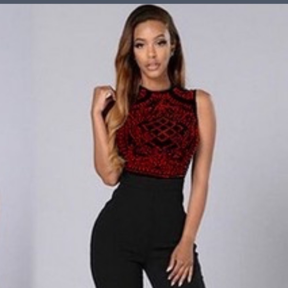 Studded party jumpsuit