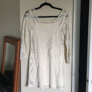 Lace overlay dress
