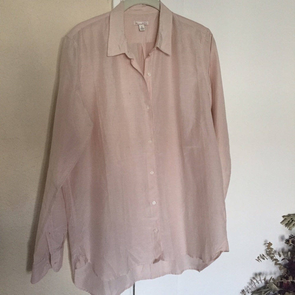 Gap Silk-blend Pink Button Up