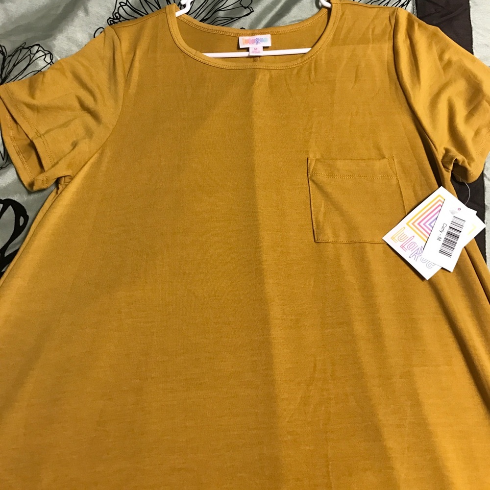 LuLaRoe Carly dress size M mustard yellow
