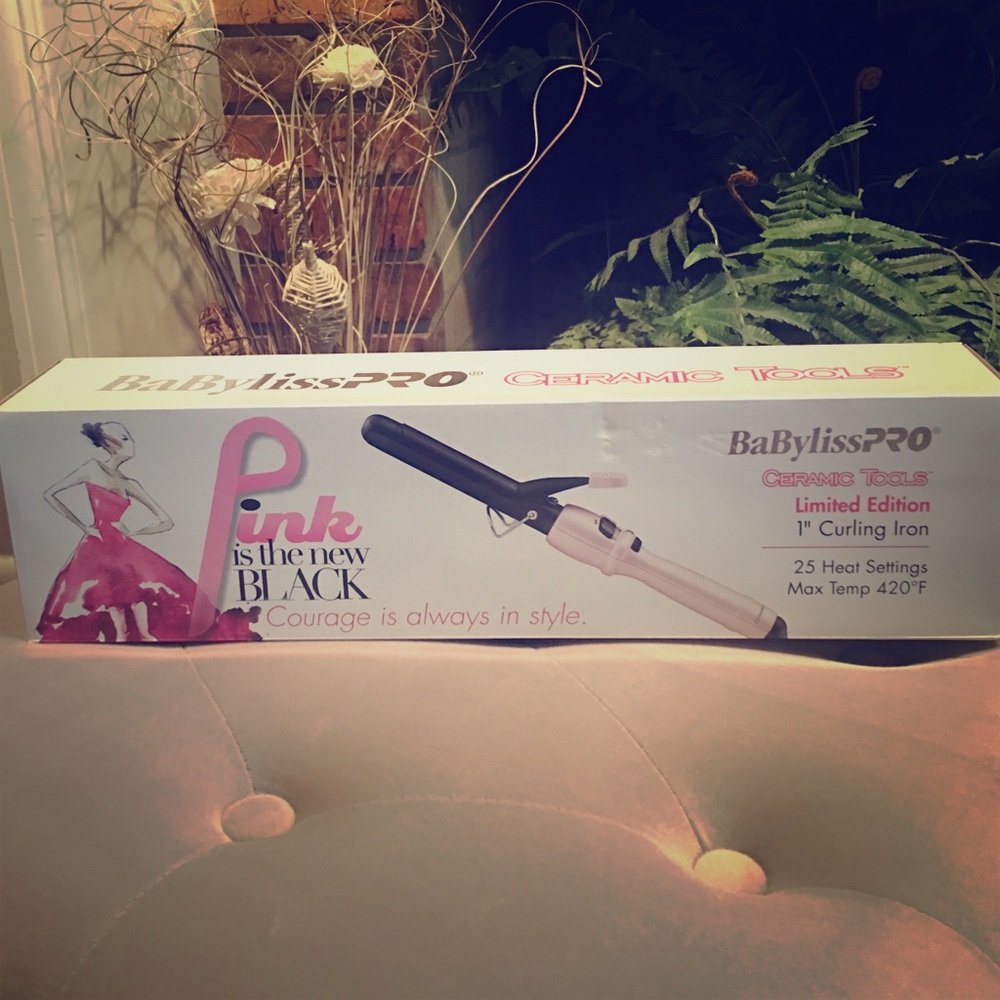 BNIB BaBylissPRO Pink Ceramic 1" Curling Iron