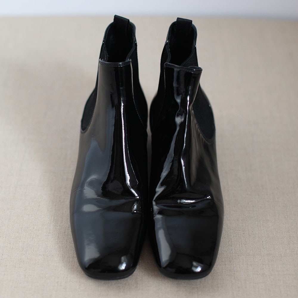 Prada Patent Chelsea Boots
