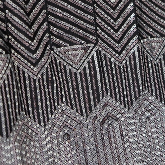 Express Black Sequin Mini Skirt - Medium - Picture 2 of 3