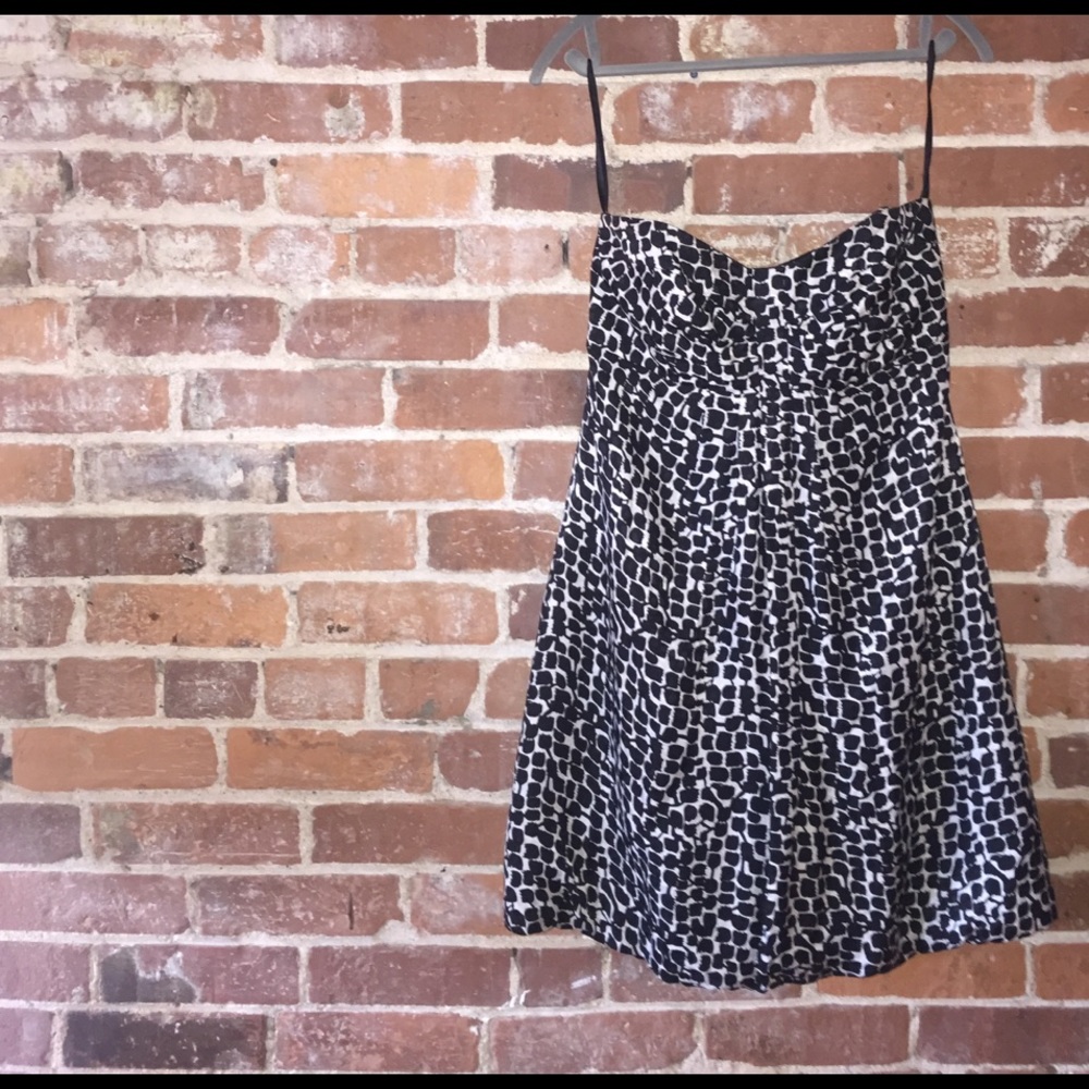 White House Black Market Strapless Silk Dress
