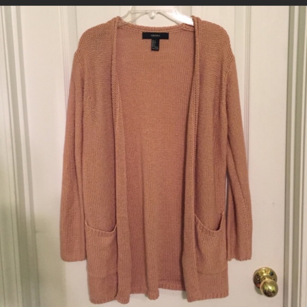 Forever 21 nude-pink cardigan