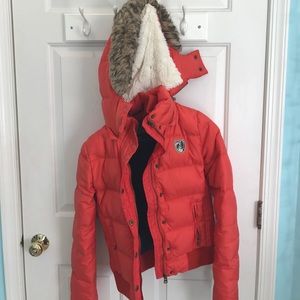 Orange American Eagle Down Winter Coat