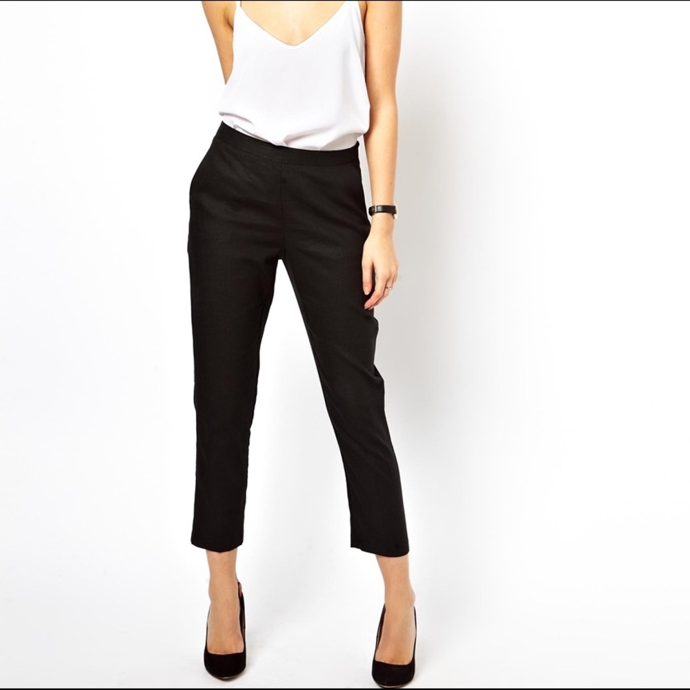Dalia Collection Black Cropped Pant, 10