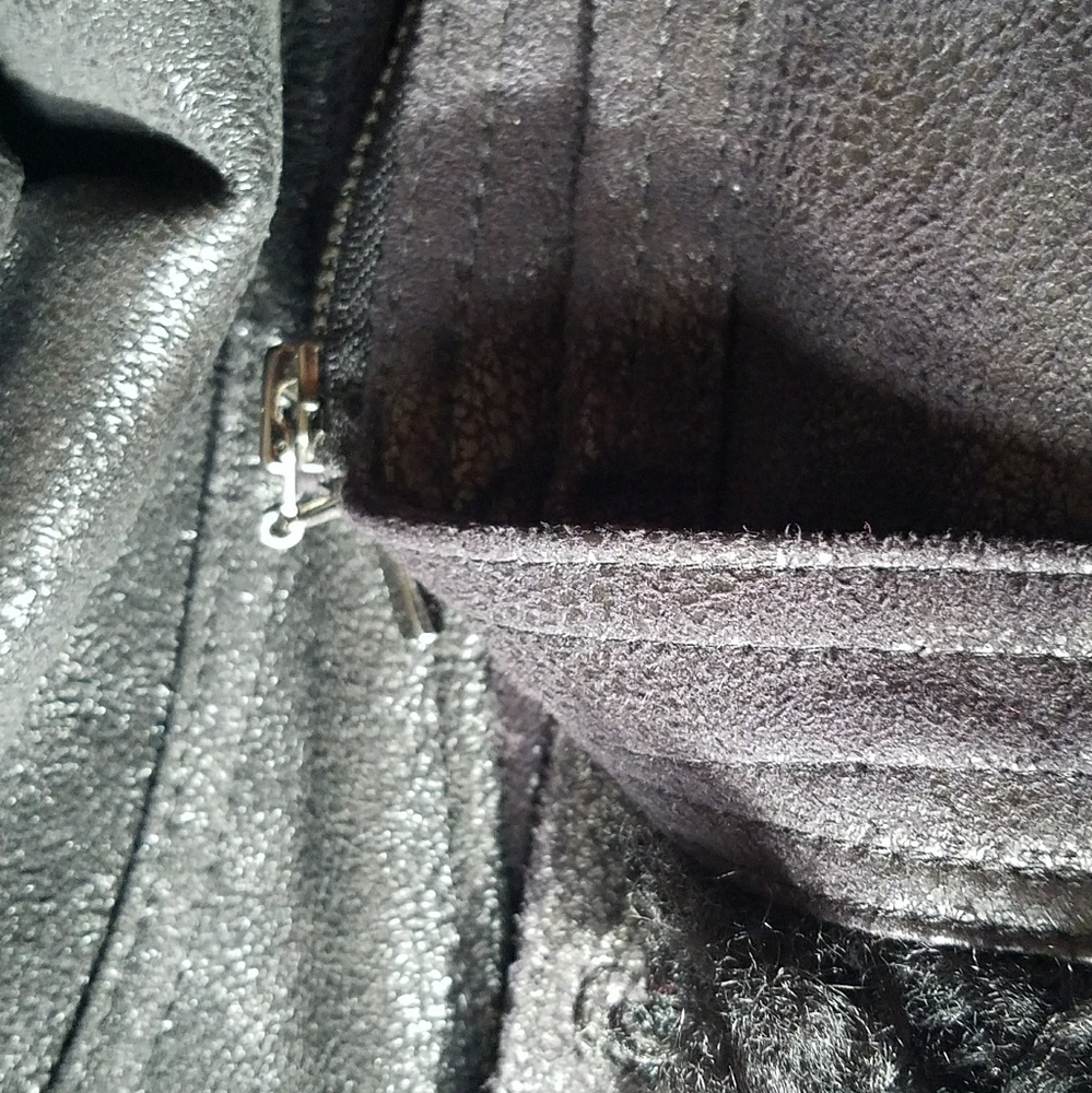 Shearling Aviator Black Jacket - image 4