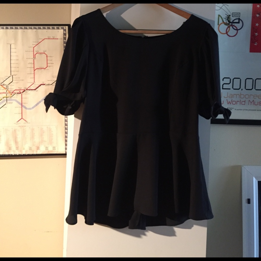 Black Peplum Top