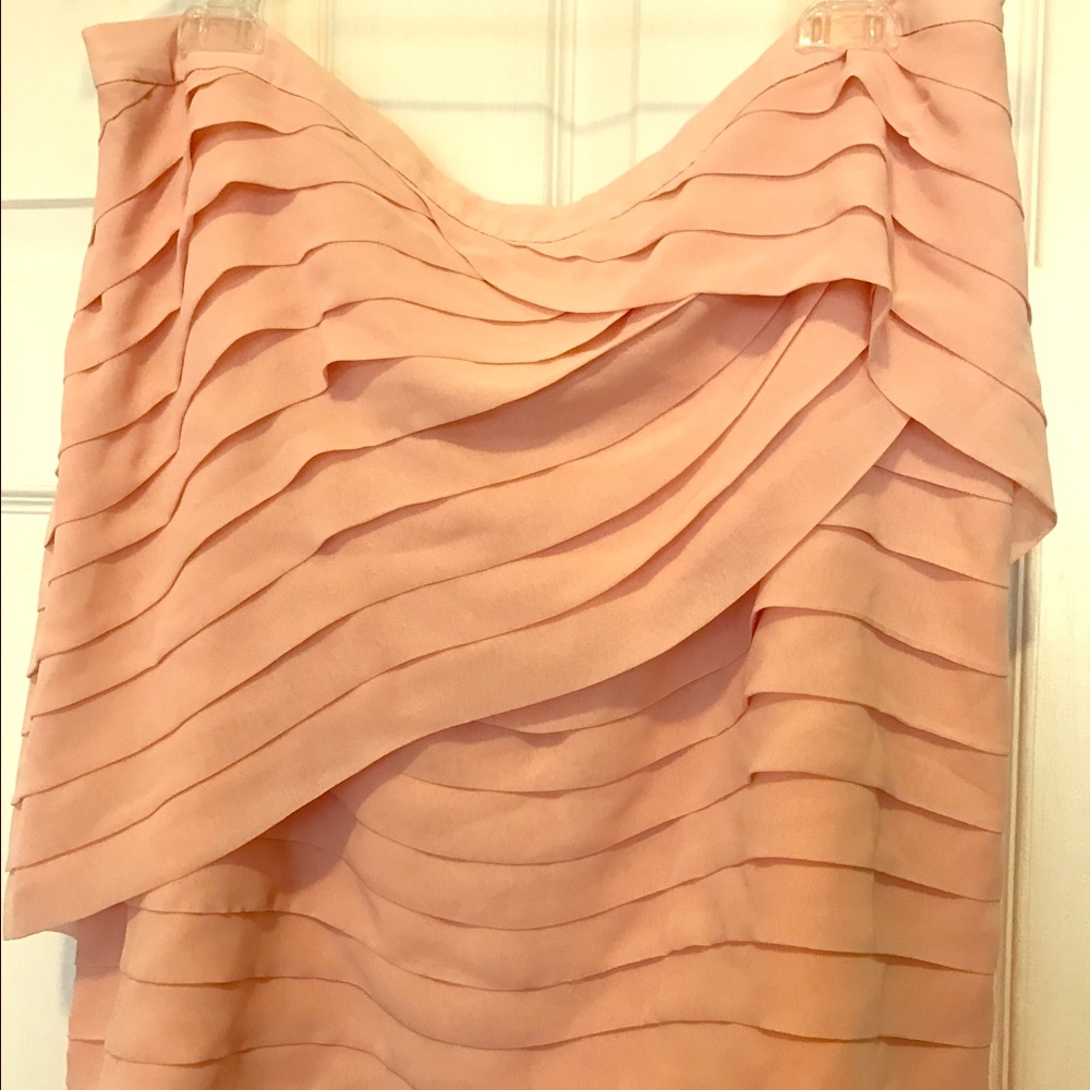 NY & Company Peach Multitiered Skirt