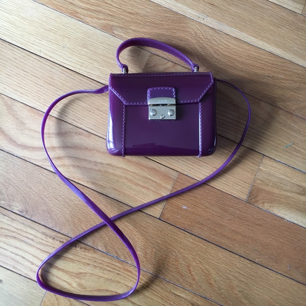 Furla Mini Crossbody Candy Bag in Aubergine