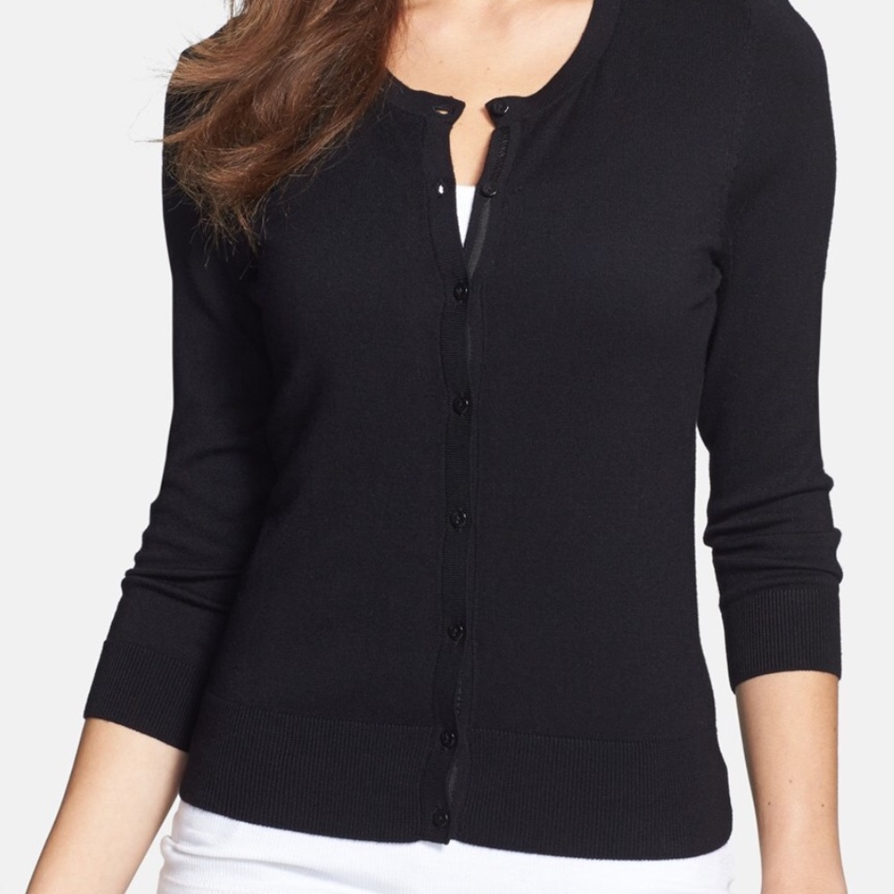 Halogen Three Quarter Sleeve Cardigan