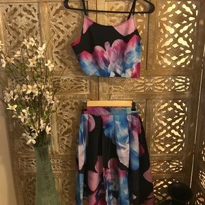 2 piece floral outfit
