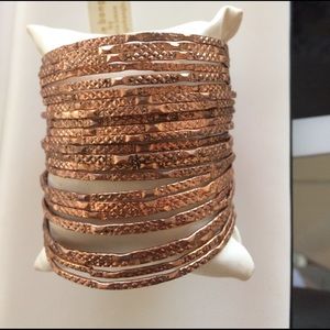 Designer Rose Bangle Bracelet